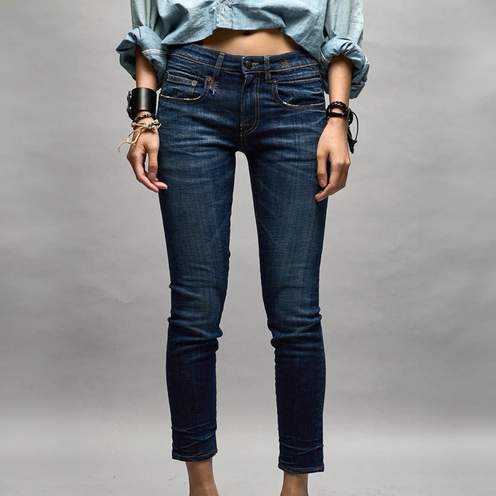 Skinny Boy R13 Denim dark blue jeans.